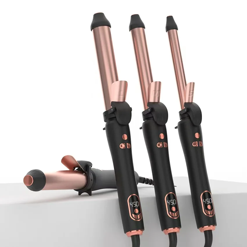

Interchangeable Wand Ceramic Curling Iron Fast Heat-Up Damage-Free Styling Electric Portable for Salon Private