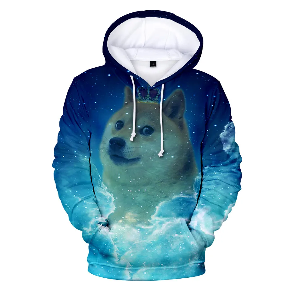 DOGE CROWN Dog 3D Print Hoodies Men/women Sweatshirt Long Sleeve Pullover Hoodie Casual Funny Jacket Streetwear Coat