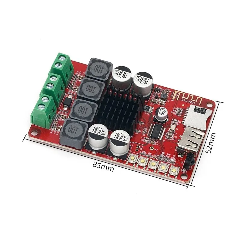 TPA3116 2*50WDual Channel ReceptionUDiskTFCard Decoding Stereo Amplifier Board Module