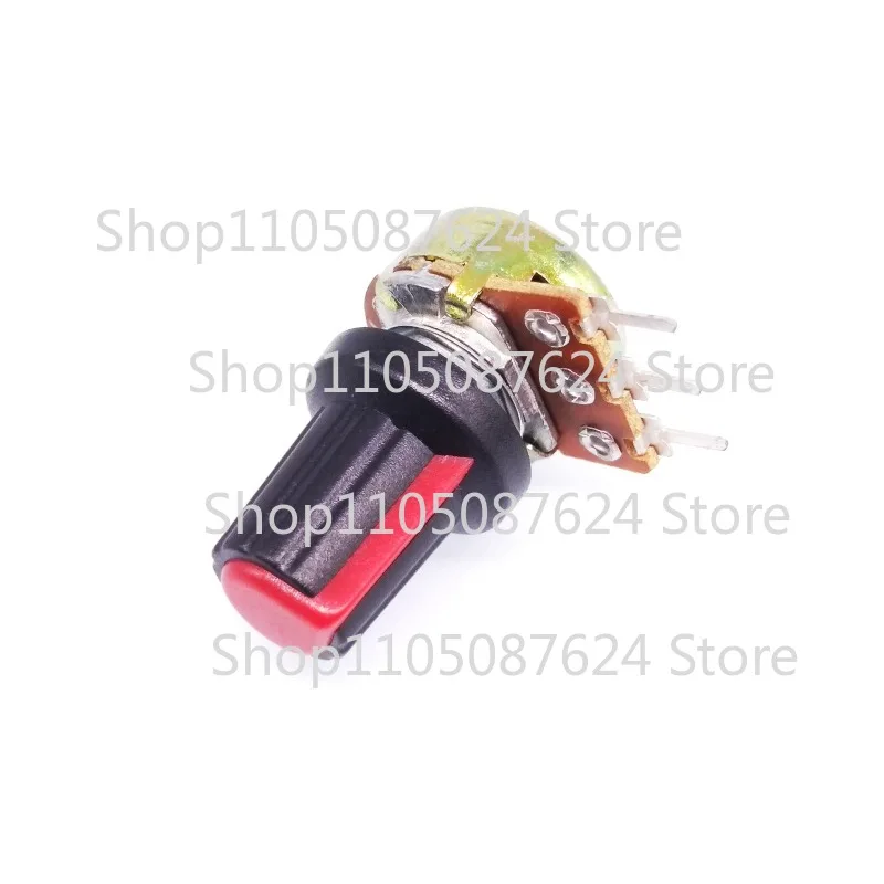 MMZ 10 Units 500K B500K OHM Linear Taper Rotary Potentiometer POT Red Knob