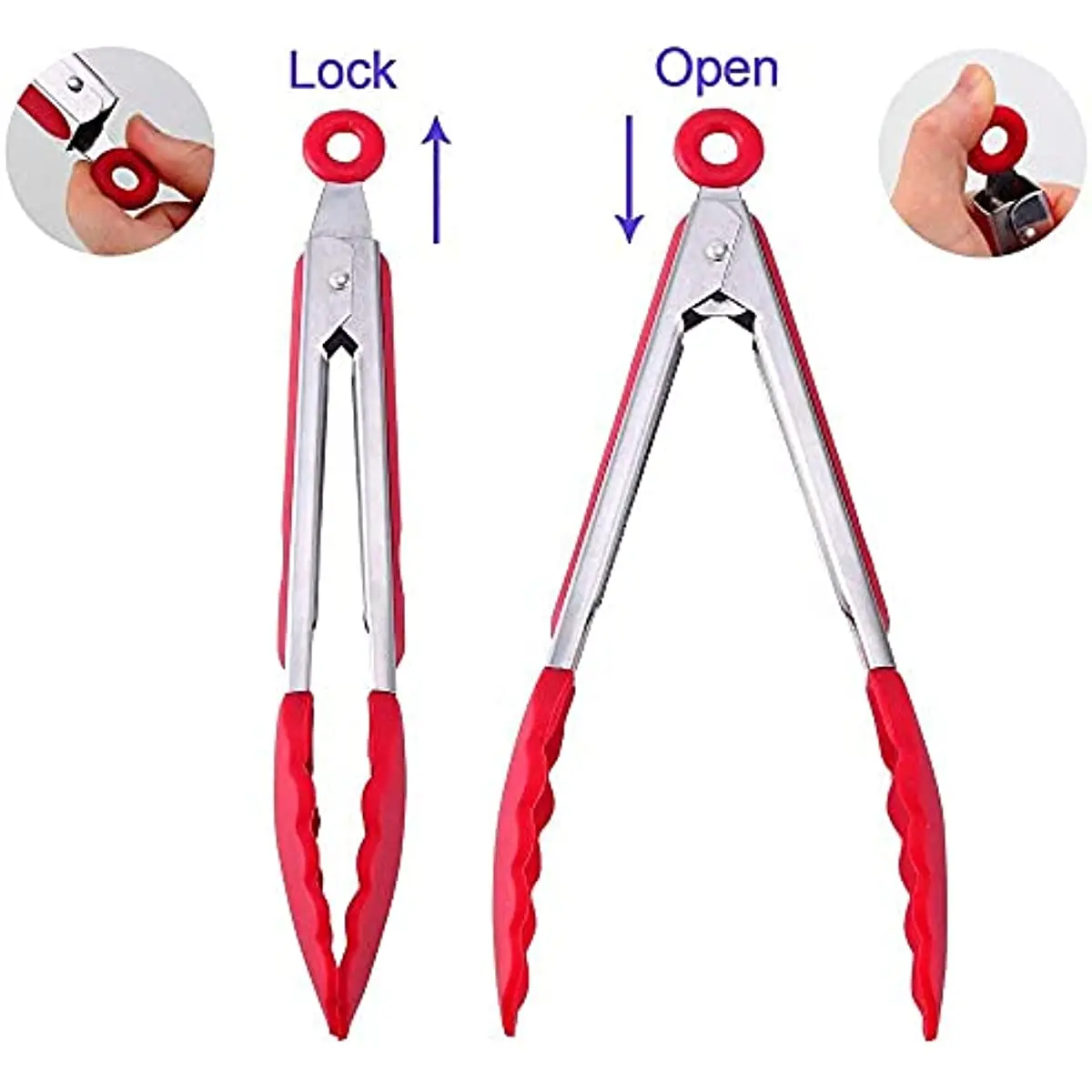 7/9/12/14/16 Inch Food Grade Silicone Food Tong Kitchen Tongs Utensil Cooking Tong Clip Clamp Accessories Salad Serving BBQ Tool