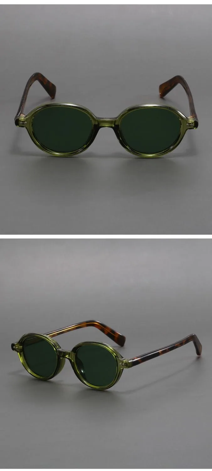 Kleine runde Sonnenbrille aus Acetat, polarisiert, für Herren, japanisch, Unisex, ovale Sonnenbrille, Damen, Retro, TR90-Acetat, Herren – Detail 6