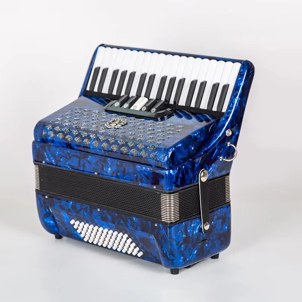 الأكورديون الخشبي ثلاثة صفوف القصب لوحة المفاتيح الأكورديون الكبار مخصص 60 باس