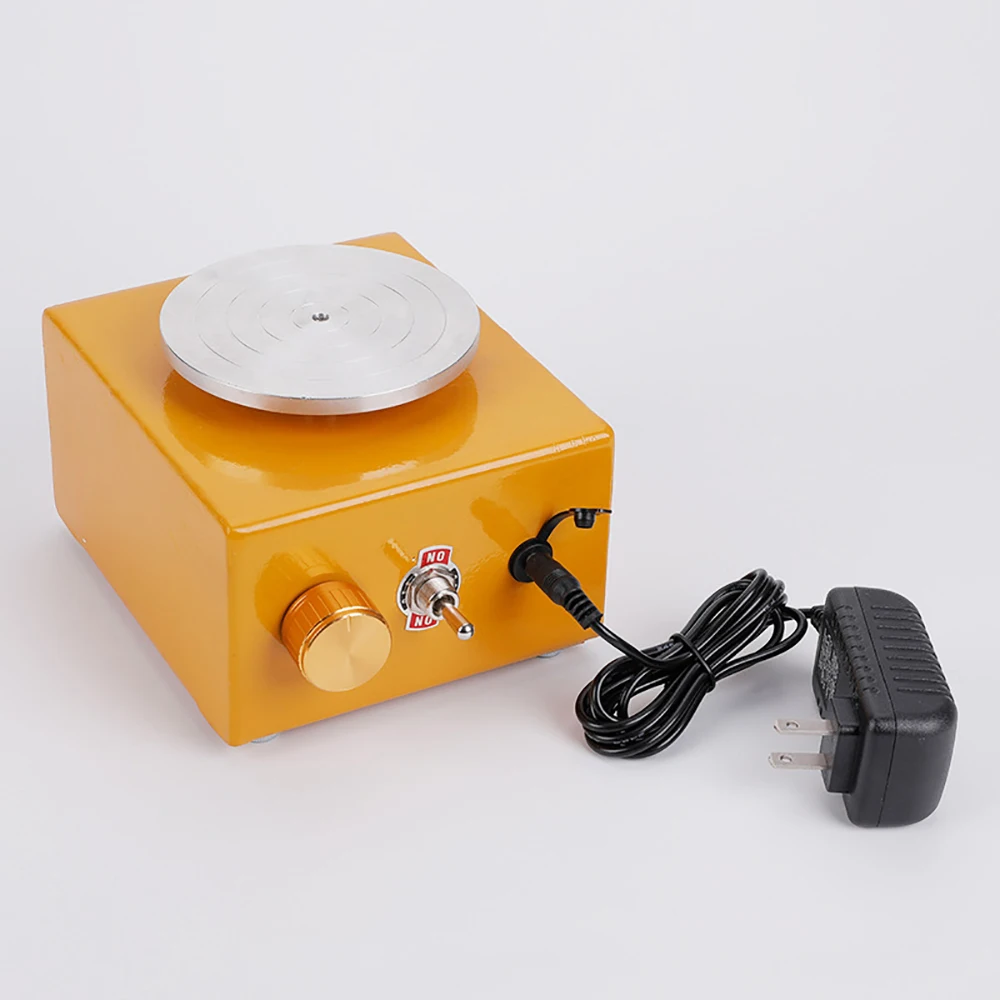 Electric Pottery Wheel Machine with Sculpting Kit, Ceramic Pottery Clay Tools Rotating Rotary Plate Mini Water Pottery Turntable