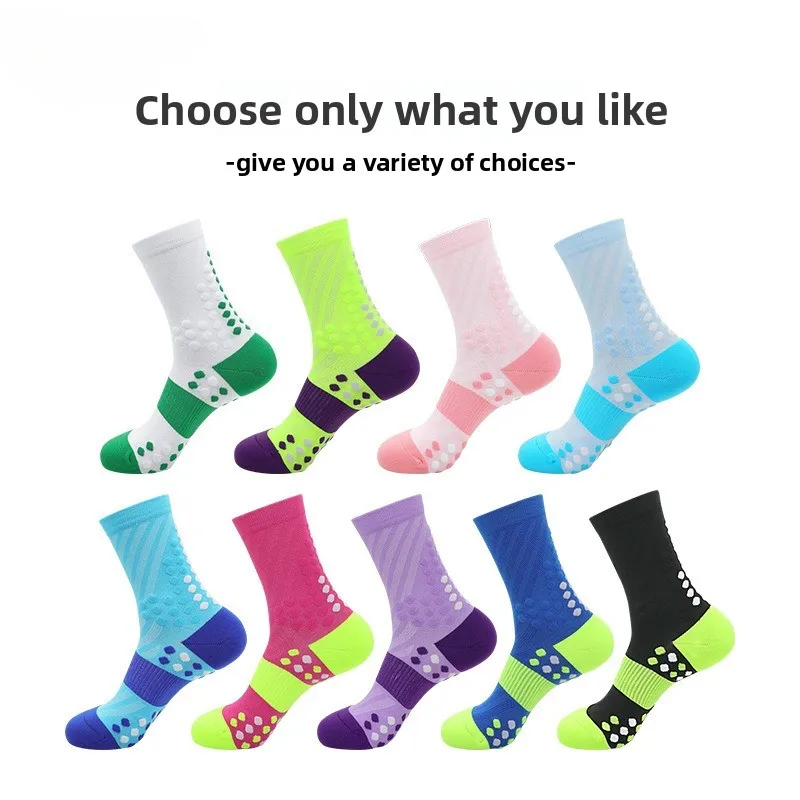 

Professional Marathon Compression Running Socks High Top Unisex Sports Socks Breathable Moisture Wicking
