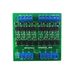 OPMSB08 8CH PWM Signal Amplifier NPN/PNP DC 3.3-24V 0-2kHz Logic Level Converter LED Driver 5A IO Current Amplifier Module