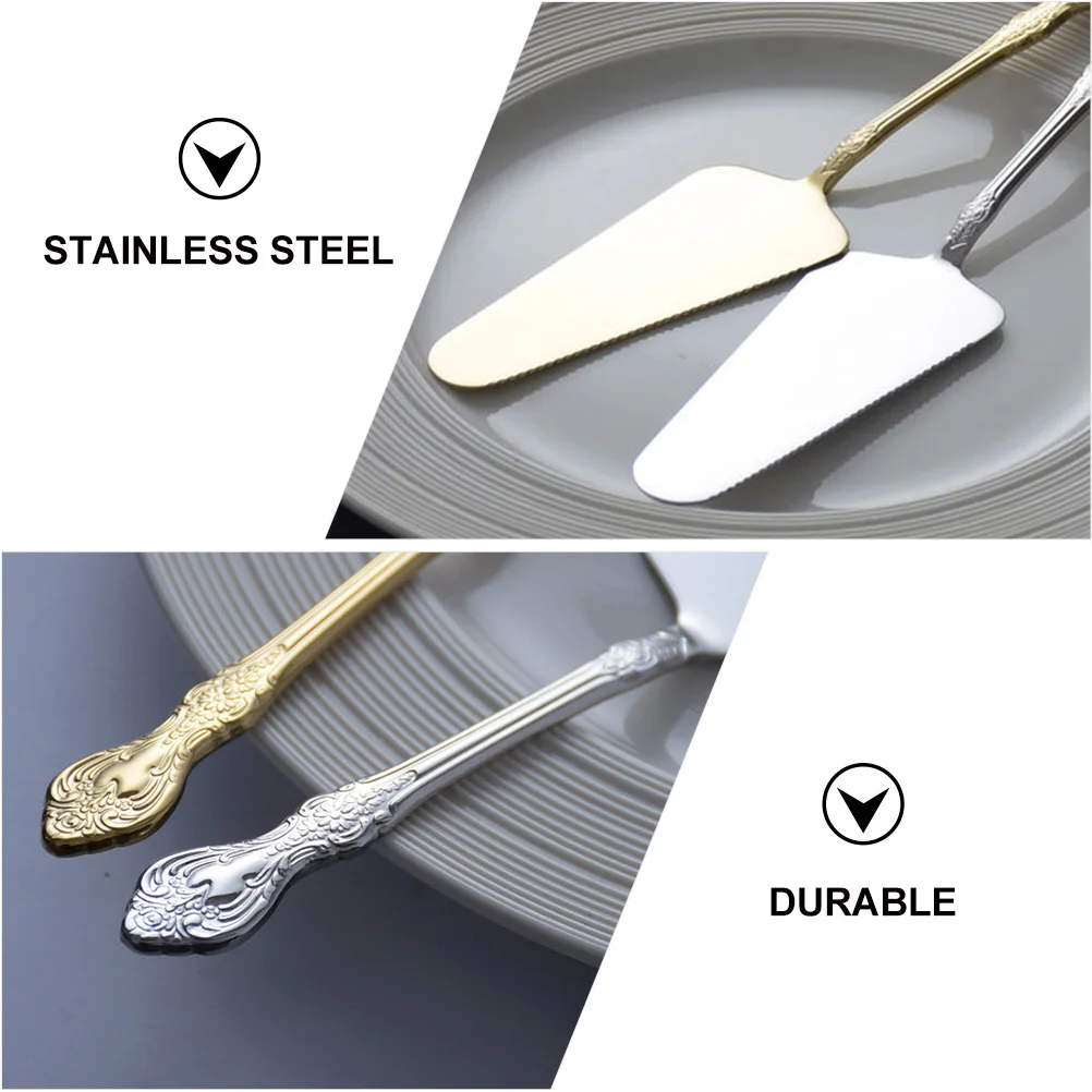 

1Pcs Stainless Steel Cake Shovel Serrated Edge Creative Carving Handle Perfect for Pastry Serving Baking Tool