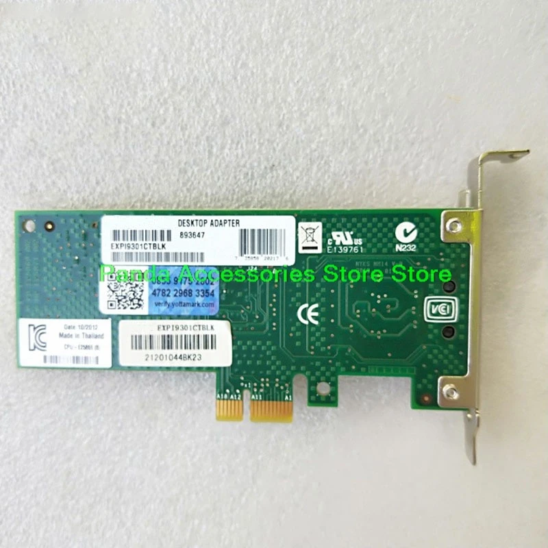 Tarjeta de red Gigabit de puerto único Intel, Chip 82574L, 9301ct, prueba perfecta, Original