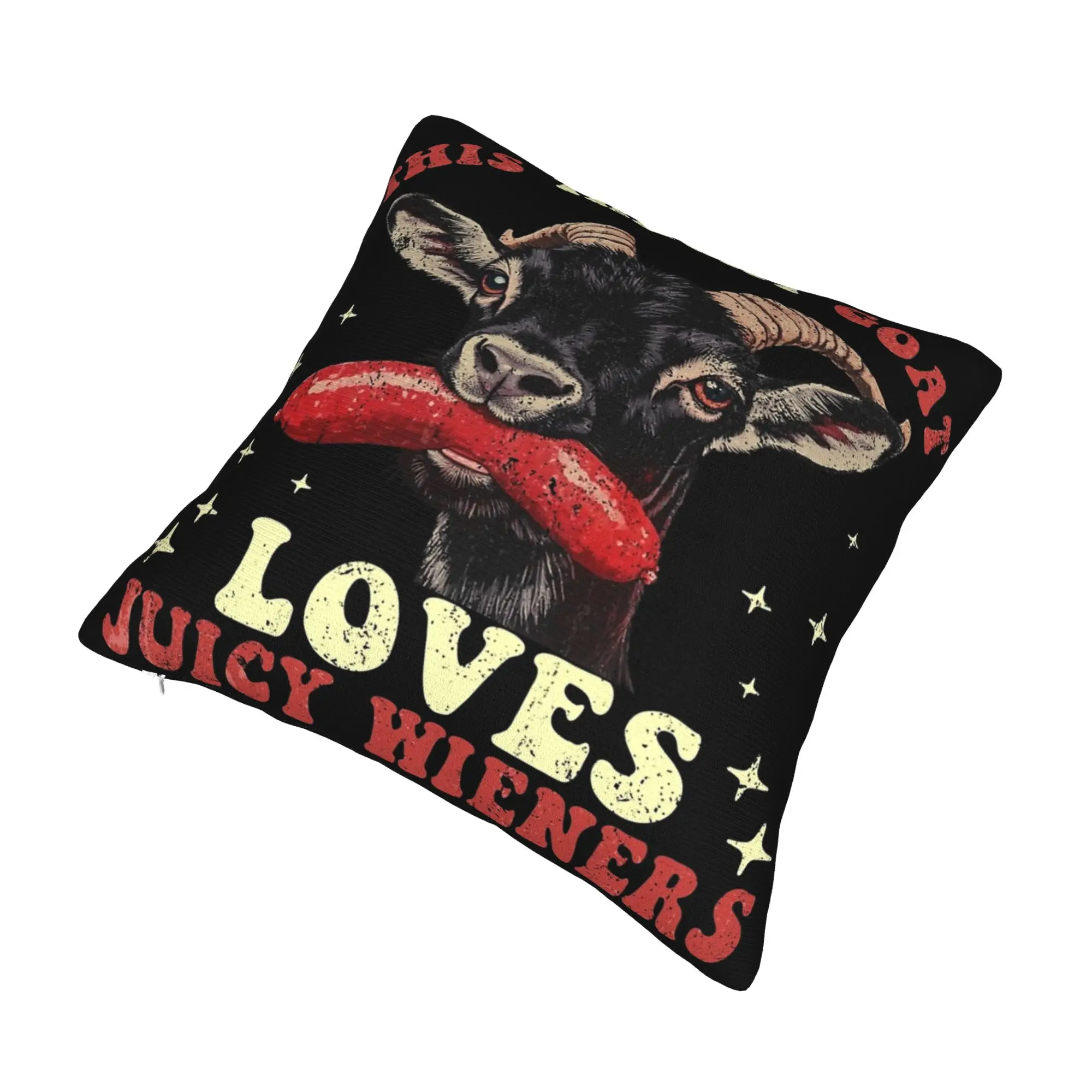 Throat Goat Funny Adult Humor  Pillowcase Merch Printed Cushion Cover Decoration  Pillow Case Cover Home Multi-Size