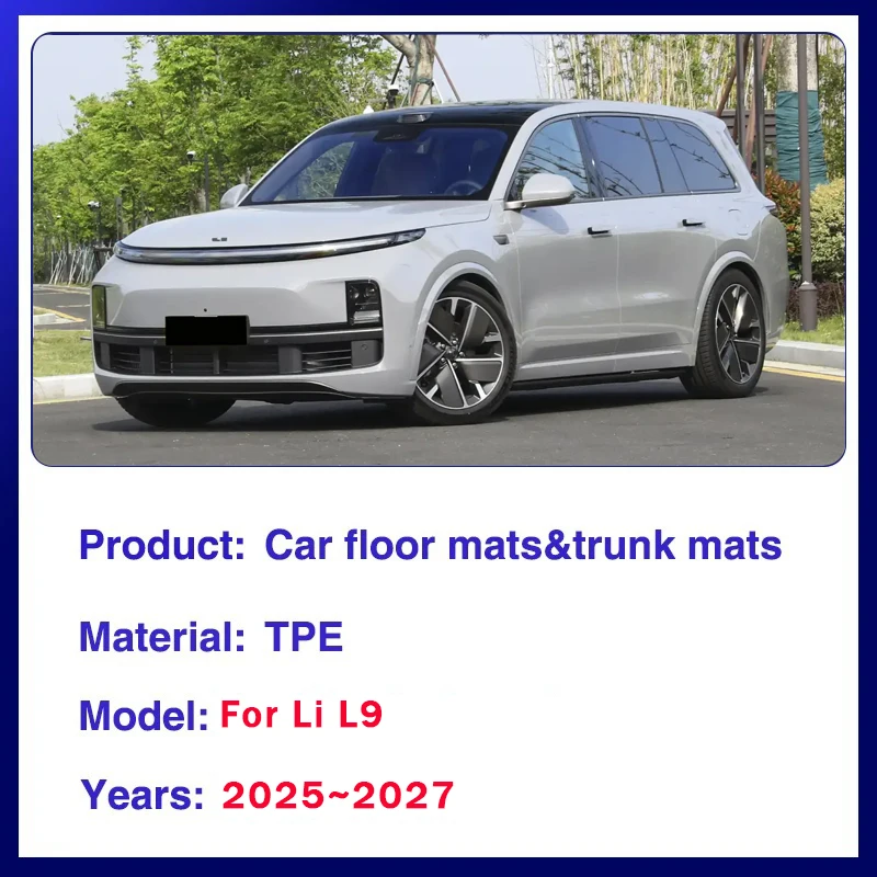 Luxury Car Floor Mats For Li L9 Ultra 6seat 2025 2026 2027 Waterproof Rugs Left Hand Drive Foot Pad Floor Cover Auto Accessories