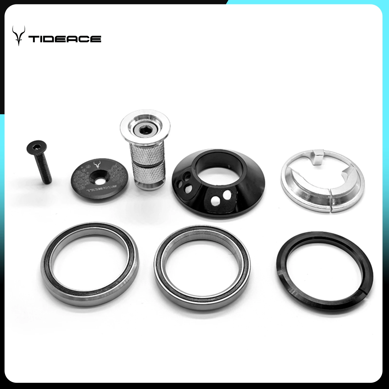 Alloy Bicycle Headset Spacer 52mm 28.6mm Fork Threadless Road Bicycle Headset Mtb Fork Steering Box MTB Bike Accessories