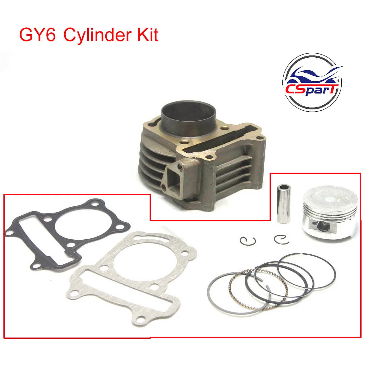 GY6 50CC 60CC 80CC 100CC 120CC 39mm 44mm 47mm 50mm 52mm Piston Gasket Kit  Sunny Keeway Taotao Roketa JCL 139qmb Scooter Parts