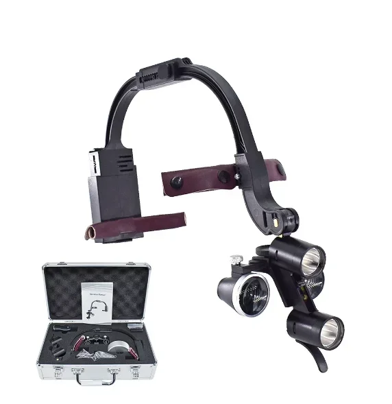 2.5X/3.5X Headband Adjustable  Headlamp Dentistry Magnifier LED Headlight Binocular Loupes