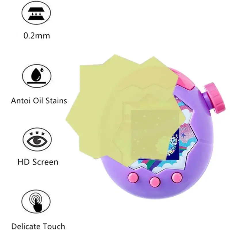 Полноэкранный-защитный-чехол-для-игровых-аксессуаров-tamagotchi-paradise-прозрачный-желтый-цвет