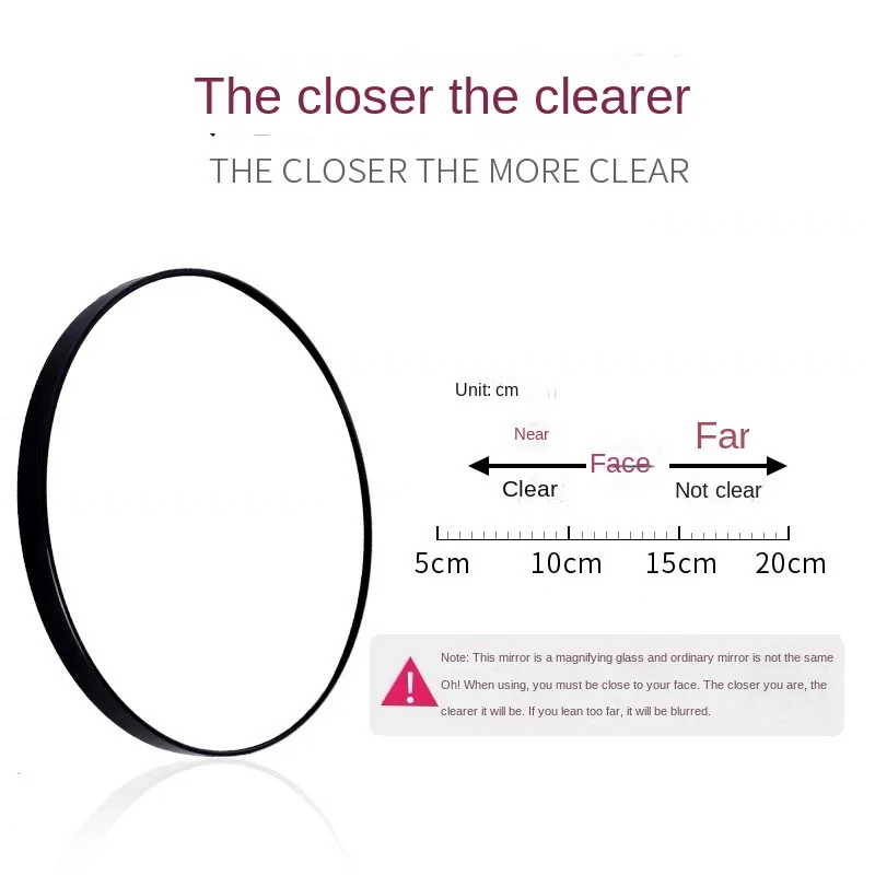 5X vergrotende spiegel met zuignap voor mee-eters make-up huidverzorging, draagbare wandgemonteerde make-upspiegel reiscosmetische essentie