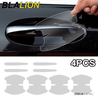 BLALION  4PCS Universal Car Door Handle Bowl Scratch Protective Stickers Transparent Car Handle Anti-collision Protection Strip