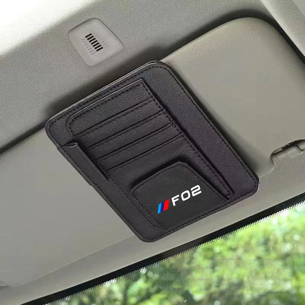 Organisateur de pare-soleil de voiture, rangement de cartes, support de lunettes de soleil pour F01 F02 F10 F20 F30 F31 F34 F48