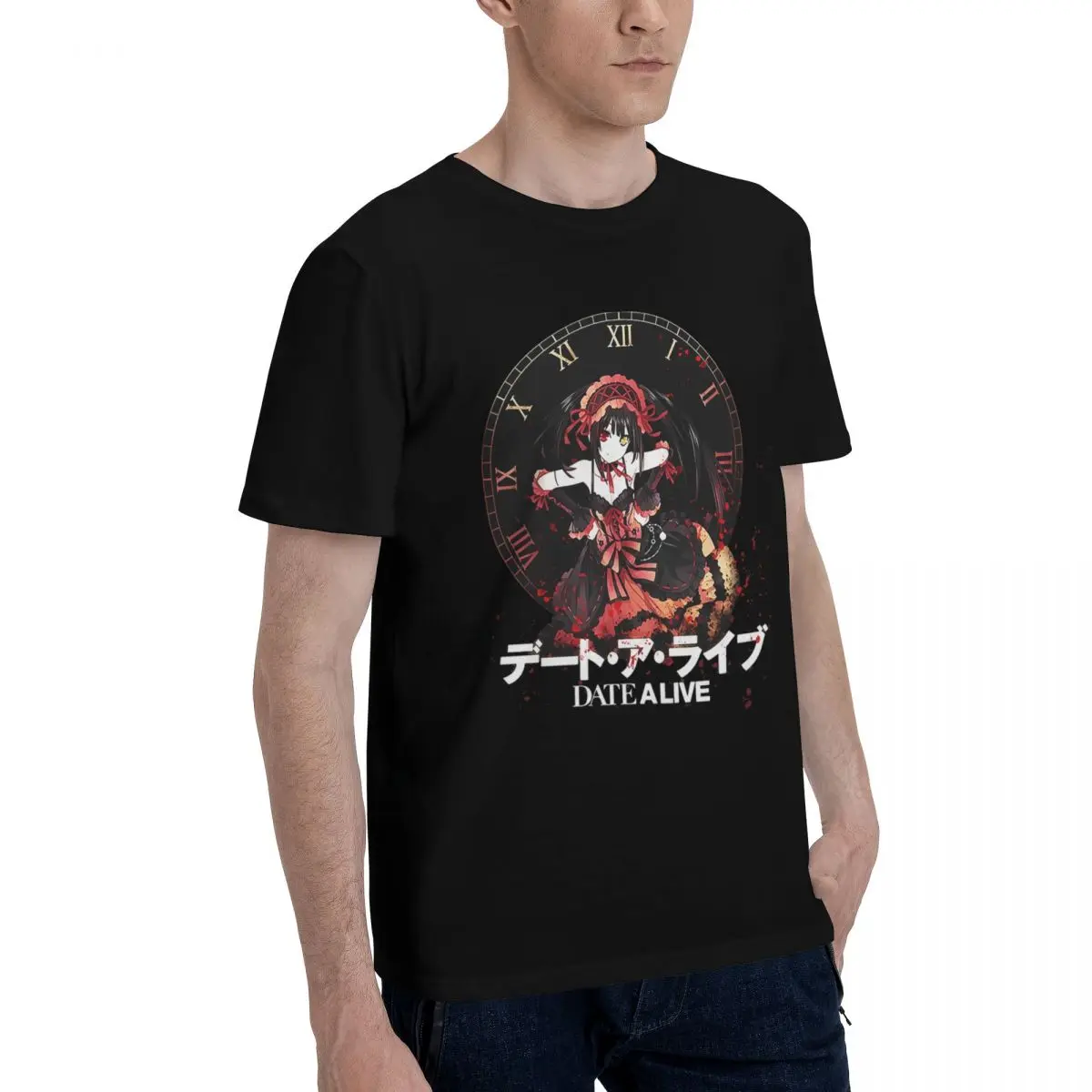 Date A Live Tohka Yatogami 100% Cotton Casual Breathable Confortable Shirt Funny T-Shirt For Men Men Clothes