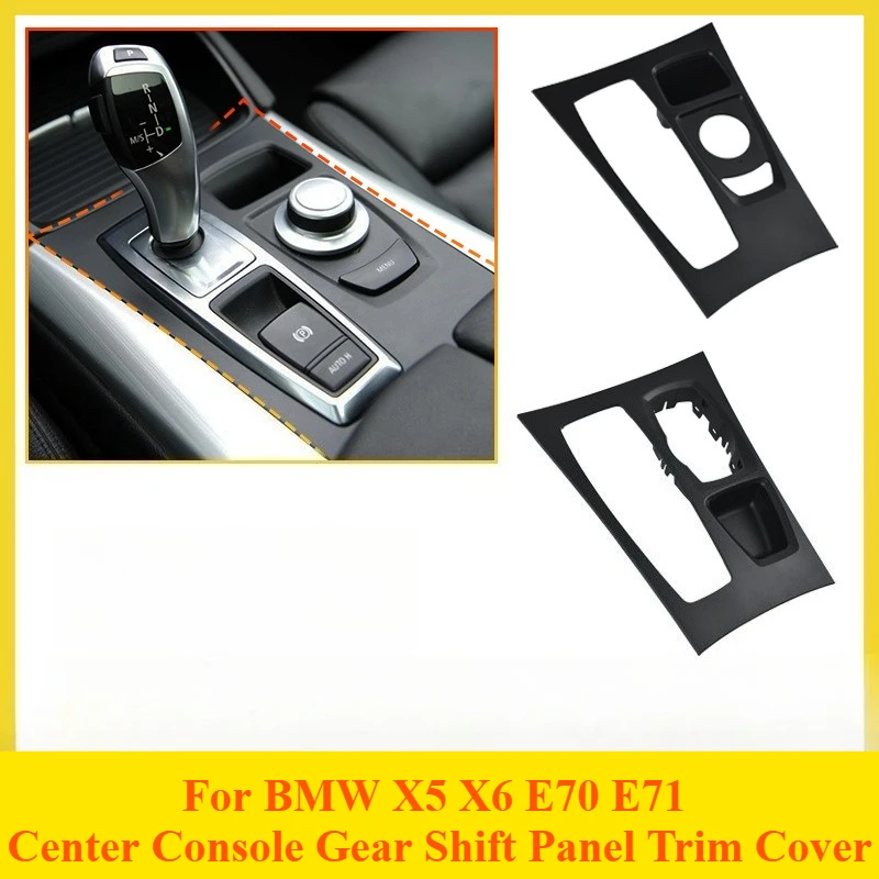 

For BMW X5 X6 E70 E71 Center Console Gear Shift Panel Trim Cover Shifter Knob Surround Decoration Interior Replacement Accessory