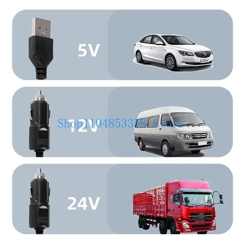 652F Portable Mini Car Cooling Fan Portable Auto Electric Fan Cool 24V Rotatable Single for Head Fan for Car Home Desk