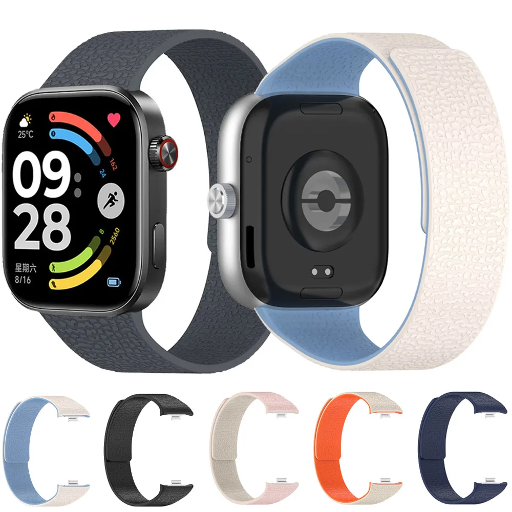 Magnetic Silicone Strap for Redmi Watch 6 5 4 Smart Watch Replaceable Wristband for Xiaomi Mi Band 10 Pro/9 8 Pro Sport Bracelet