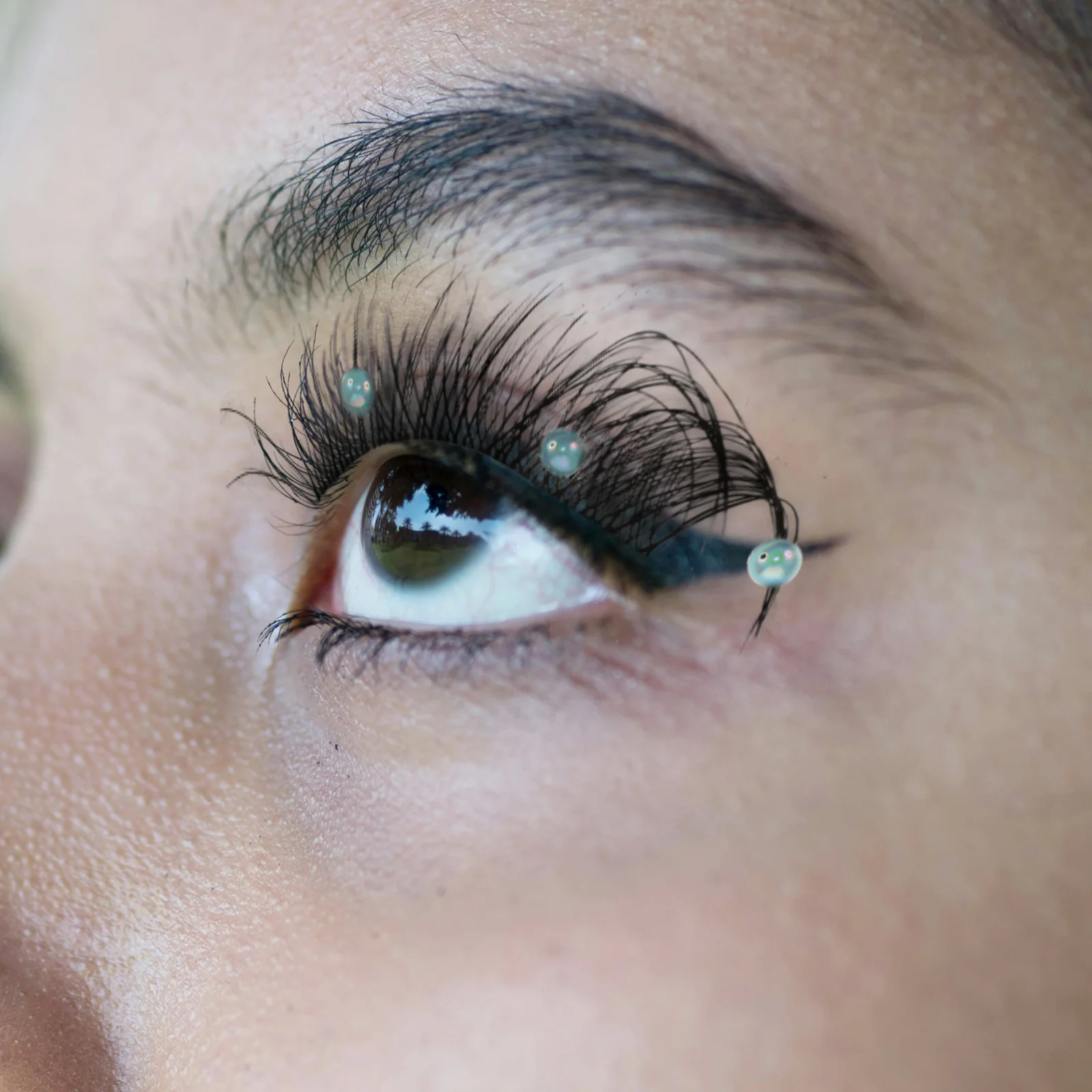 5 paia di ciglia finte strass glitter comodi trucco chimico palcoscenico ciglia finte per feste