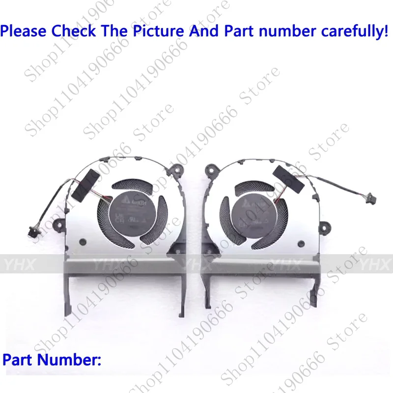 

New For ASUS ZenBook UX535L UX535LI UM535Q UX535QE CPU+GPU FAN R+L Notebook computer components
