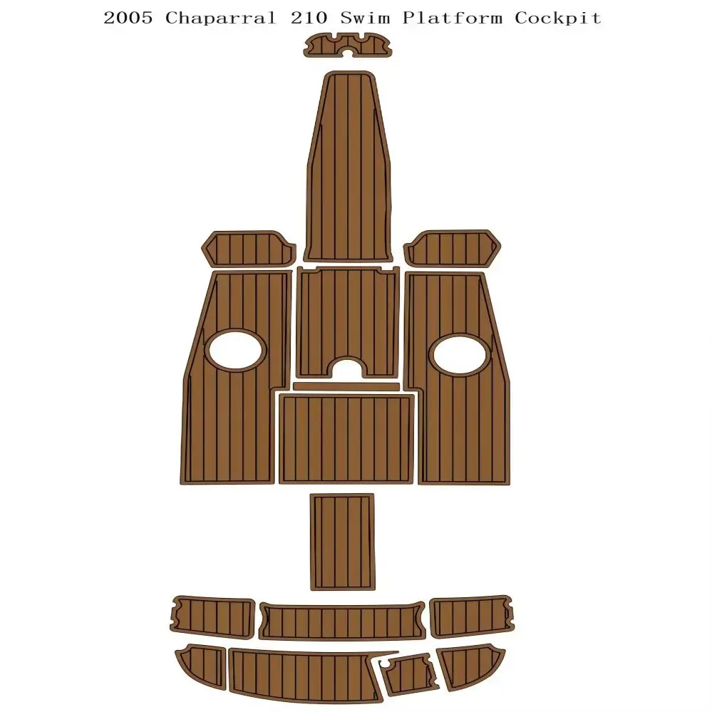 

2005 Chaparral 210 Swim Platform Cockpit Pad Boat EVA Foam Faux Teak Deck Floor Mat SeaDek MarineMat Style Self Adhesive va68