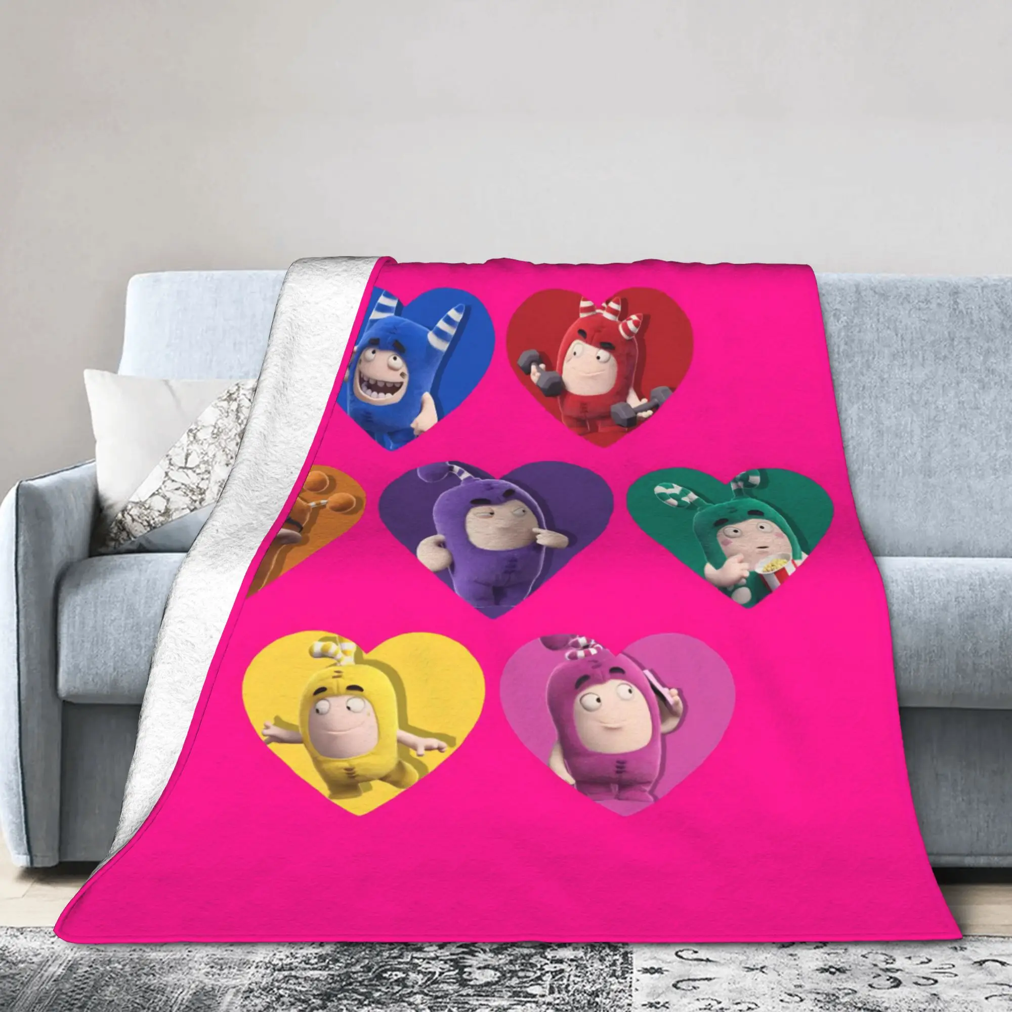 Oddbodse Blankets Fleece Summer Air Conditioning Fuse Pogo Bubbles Jeff Slick Zee Lulu Soft Throw Blanket for Bed Bedspreads