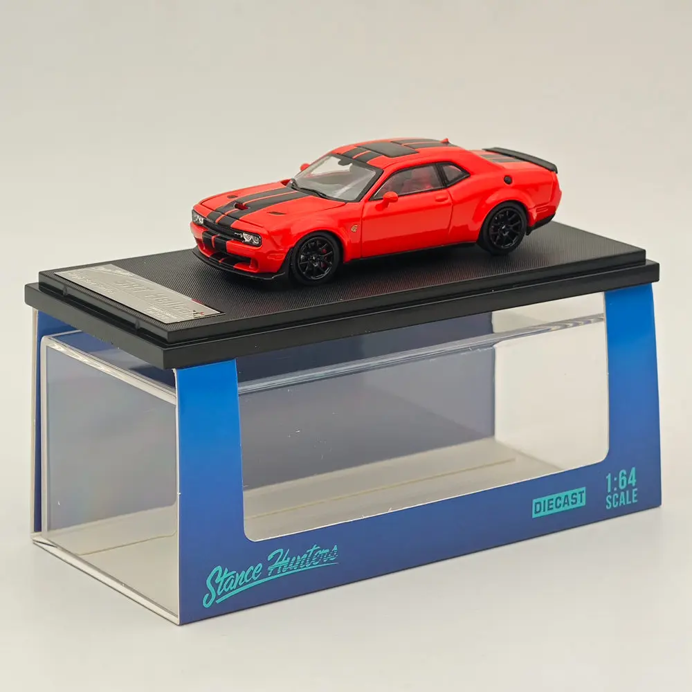 Stance Hunters SH 1:64 SRT Hellcat Muscle Sports Red Diecast Models Car Limited Collection Auto Toys Gift