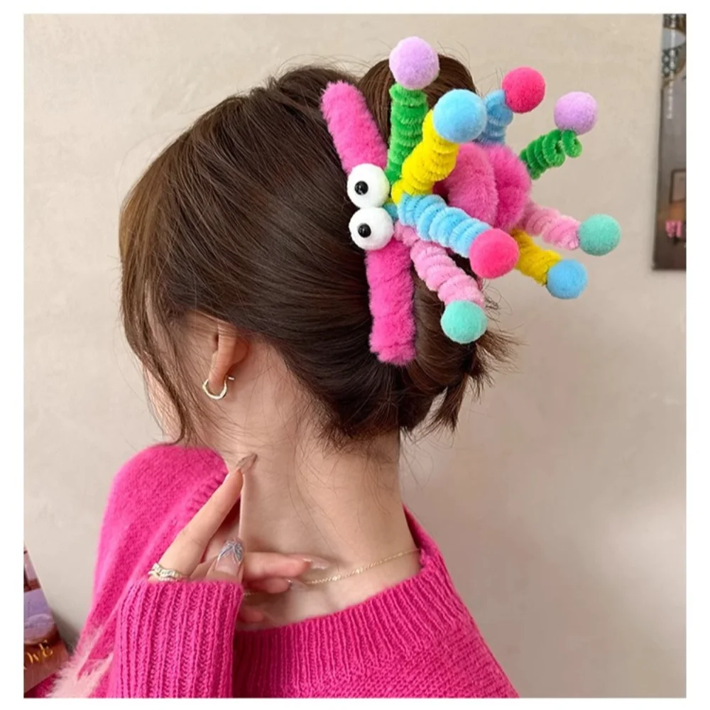 Cartoon Hair Claw Furry Headwear Plush Spring Hair Claw Clip Cute Shark Clip Women Claw Clip Women Girl Hair Accessory