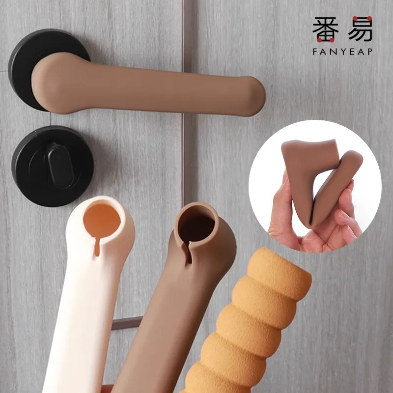 Door handle A1-sheath handle anti-collision protection household dormitory anti-static handle spiral model
