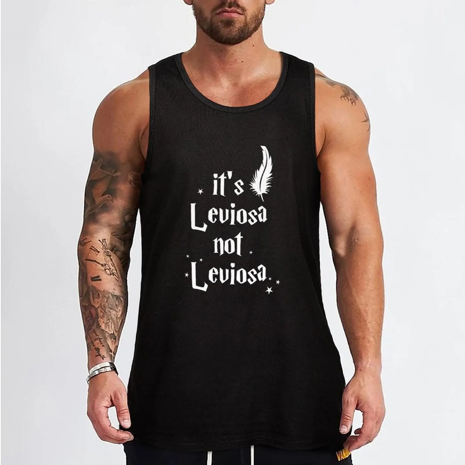 It is LeviOsa, not LeviosA Tank Top Gym T-shirts for men Men's sports t-shirt vest for men