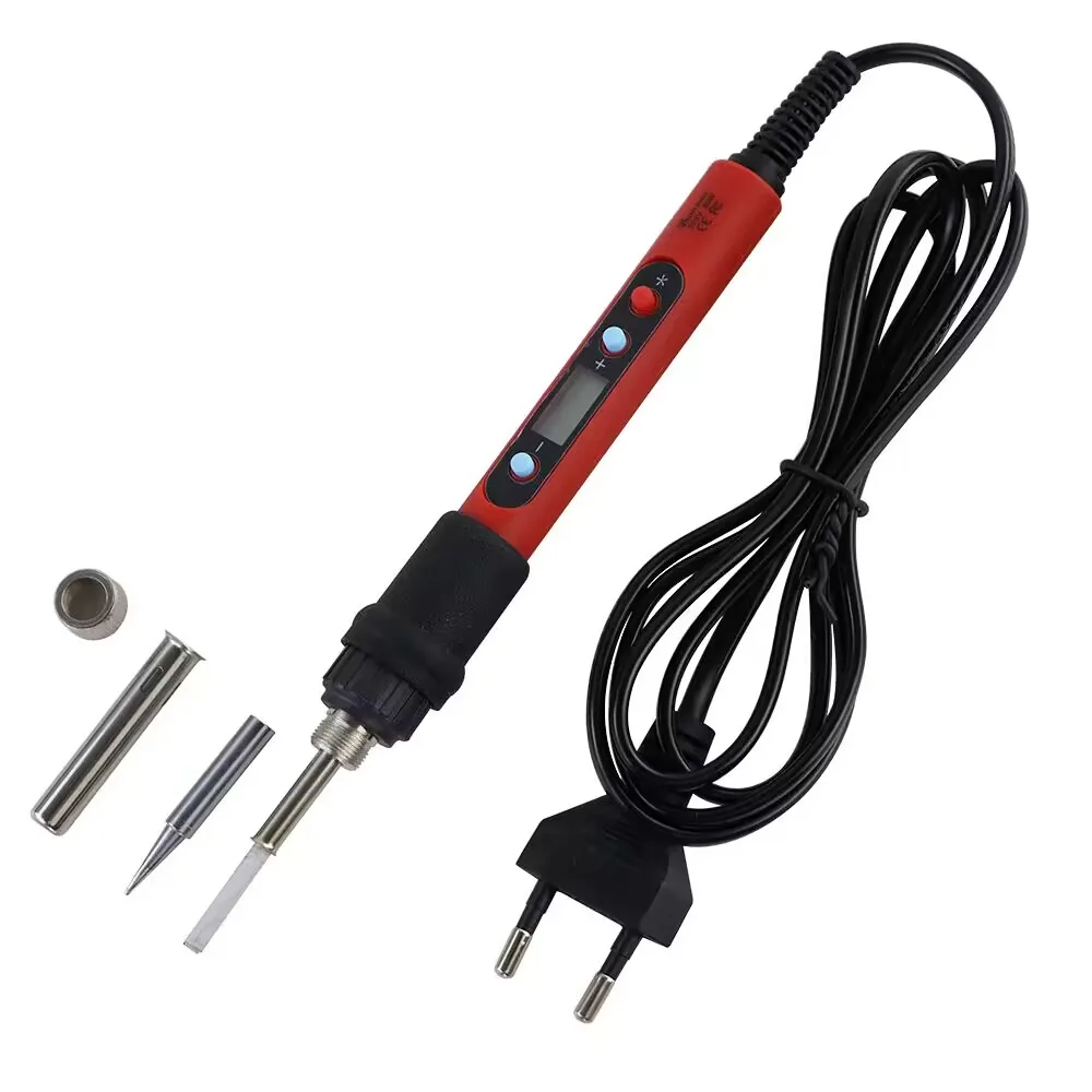 Digitale Display Elektrische Soldeerbout Rood 80W 110V/220V Verstelbare Temperatuur Soldeer Lassen Desolderen Reparatie Tools