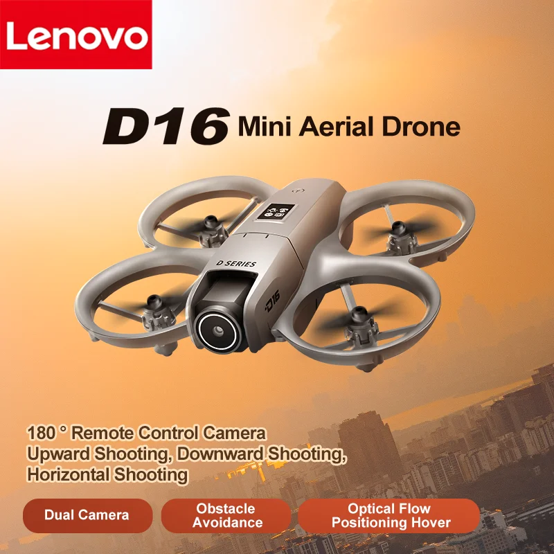 Lenovo D16 Drone 8K Antenne HD Profesional Dual-camera Helikopter Optische stroom Positionering Vermijding Bushless Motor GPS Drone UAV
