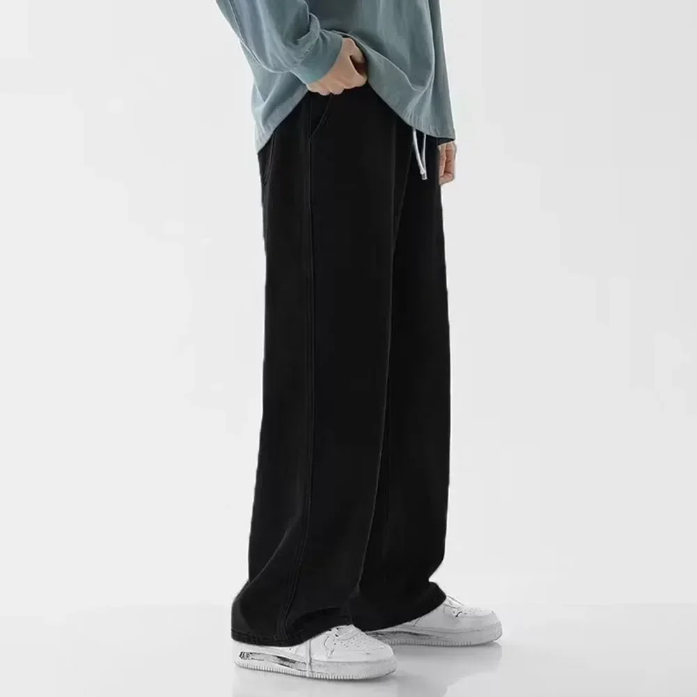 

Men Pants Pants Fashion Trousers Neutral Jeans Spring Wide Leg Straight Loose Pants Streetwear Widely Applicable