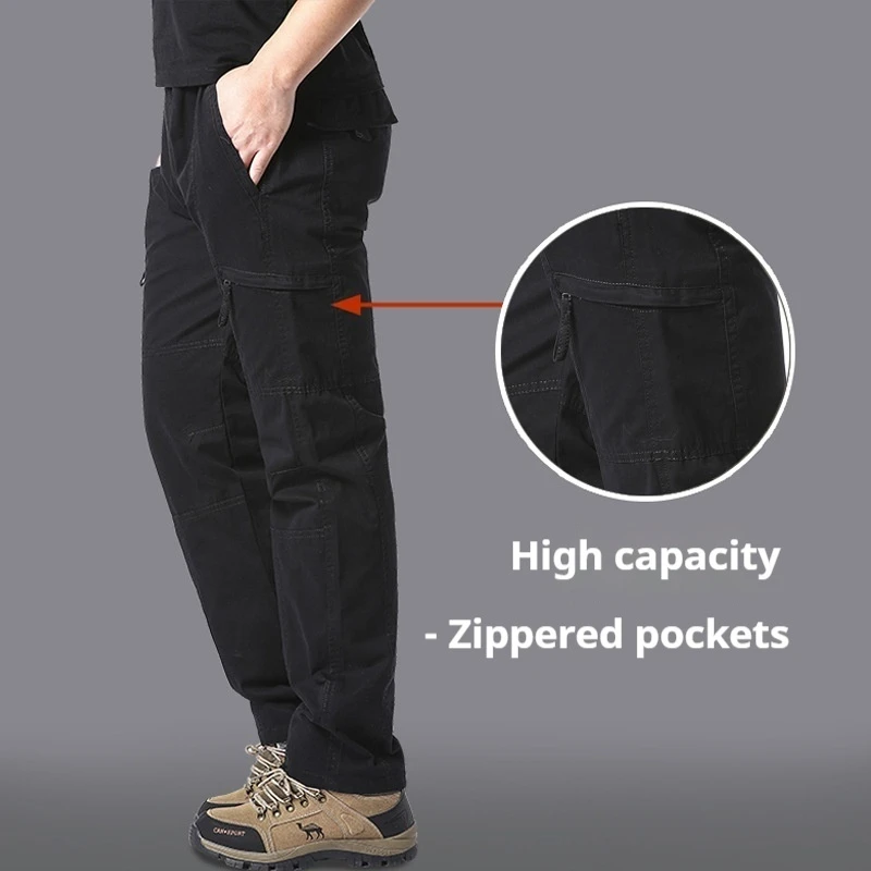 Spring Autumn Men's Casual Sweatpants Loose Oversized Cargo Pants Straight Leg Pants Outdoor Straight Leg Youth