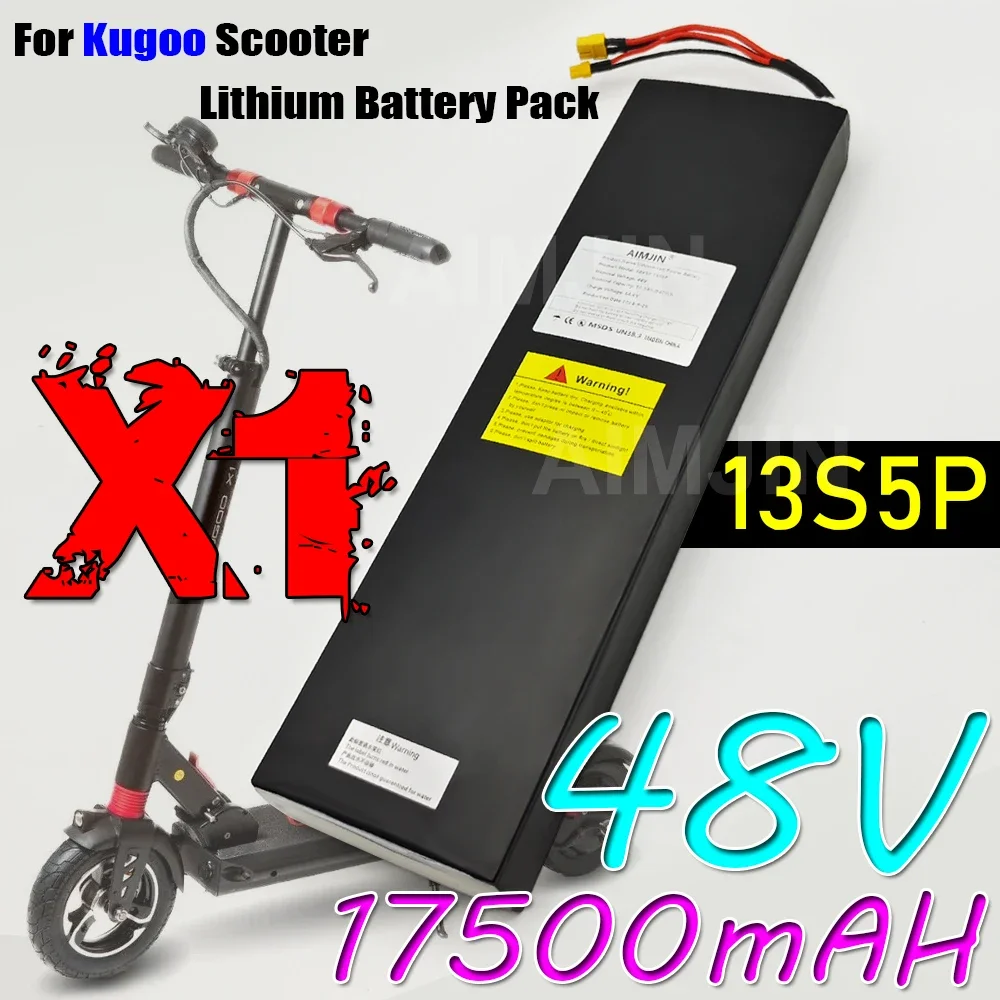 

For Kugoo X1/X1Plus scooter 48V battery 17500mAh 13s5p lithium battery pack with BMS