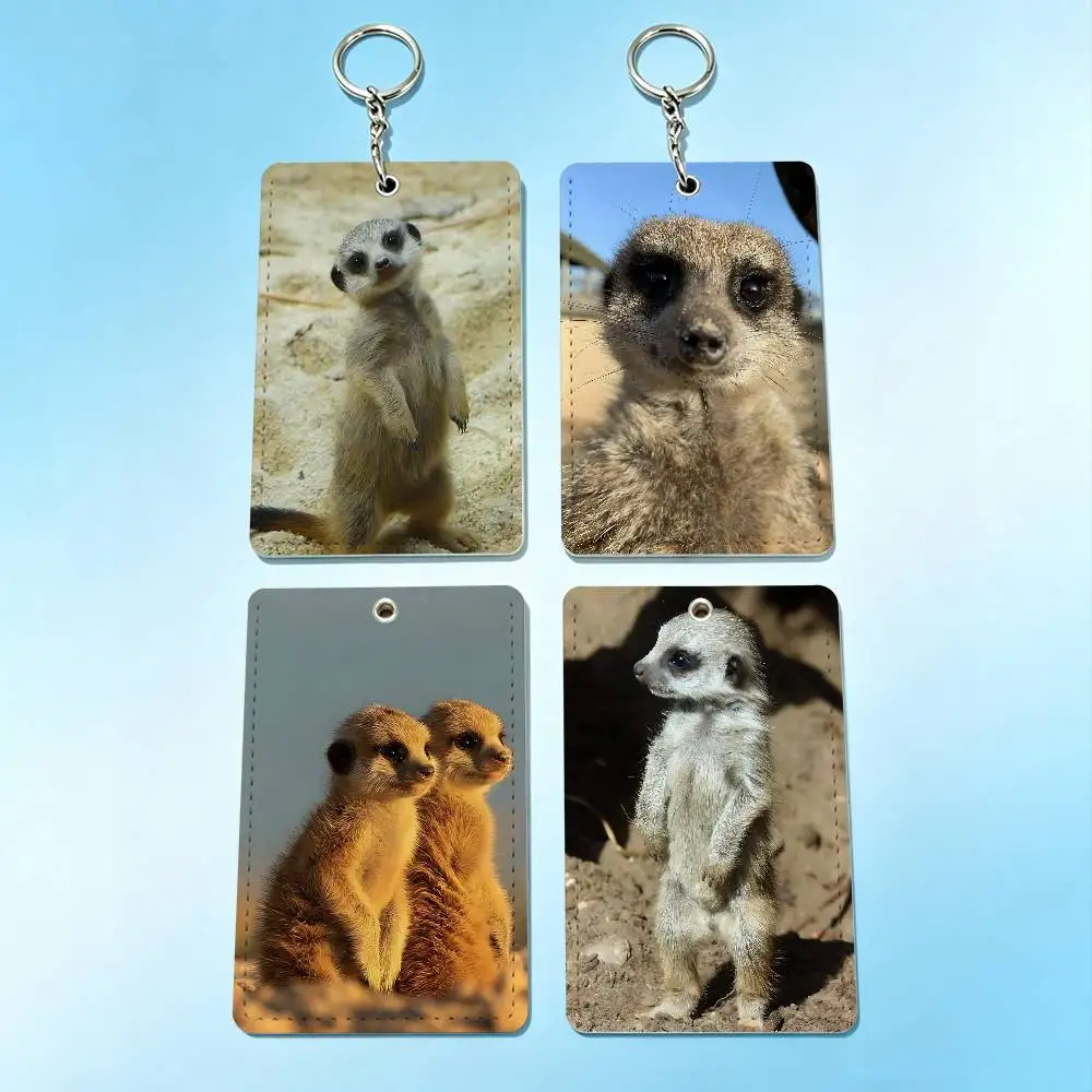 

Cute Baby M-Meerkat Badge Holder Keychain For Bank Business Work Card Holder Student Card Protective Case Bus Card