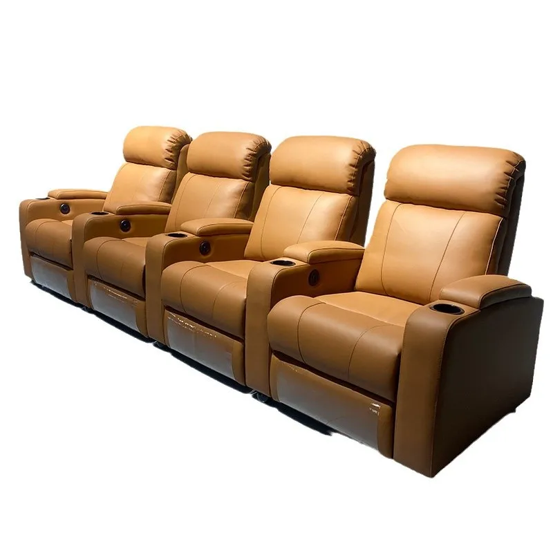 

Manufacturer wholesale living room sofa leather single combination home theater sofa new electric multi-functional sofa