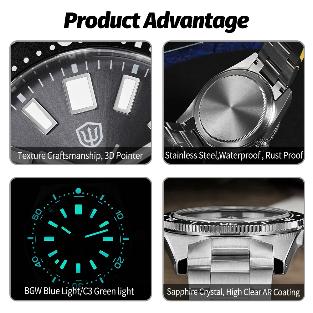 Watchdives WD1965 V2 Quartz Watch Orange Vh31 Movement Bgw9 Luminous Business Watch 20Bar Waterproof Sapphire Wristwatch Gift