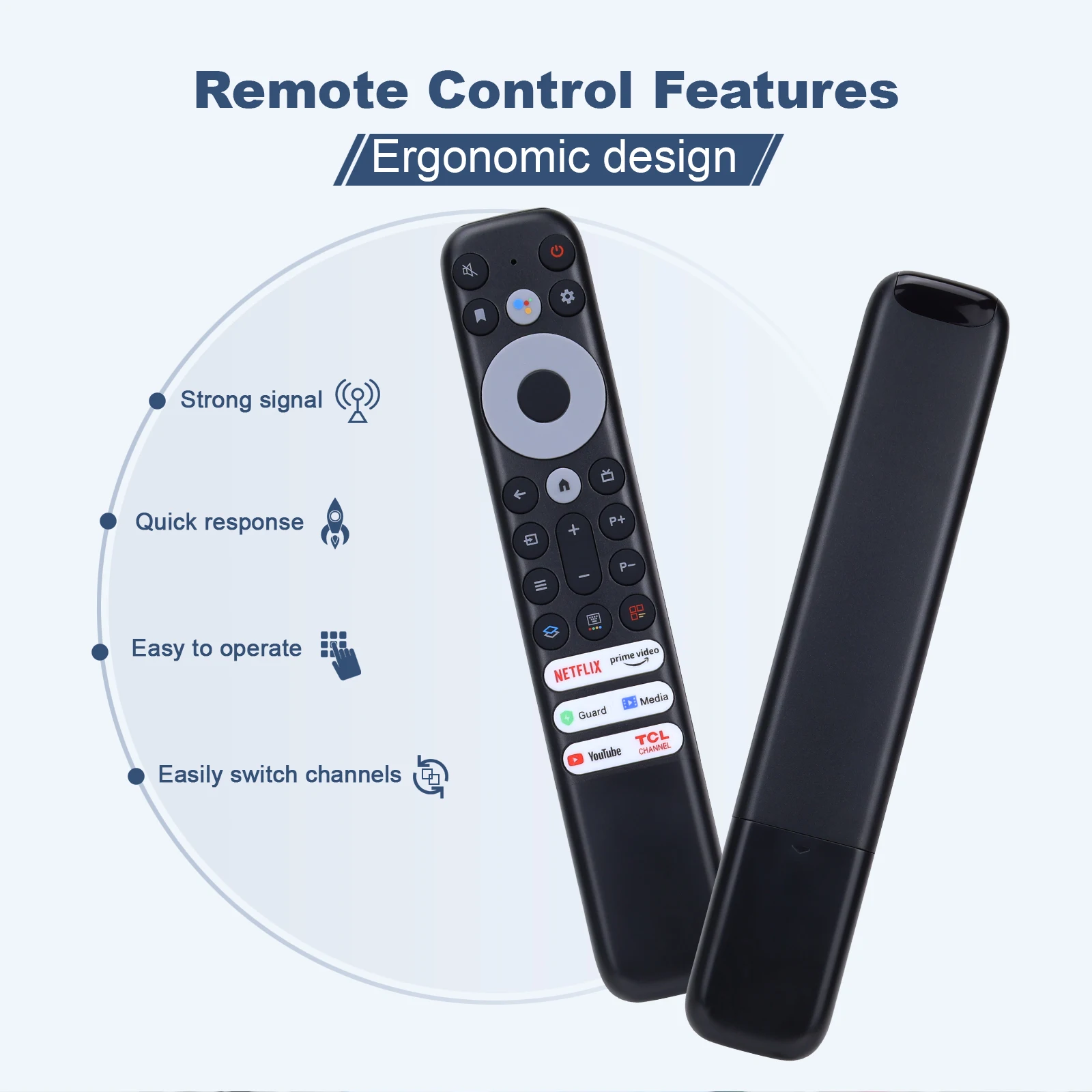 RC902V FMR1 FMR6 For TCL Android/Google Smart TV  Remote Control 50P725G 55C728 75C728 X925PRO 65X925 iFFALCON 75H720(no voice)