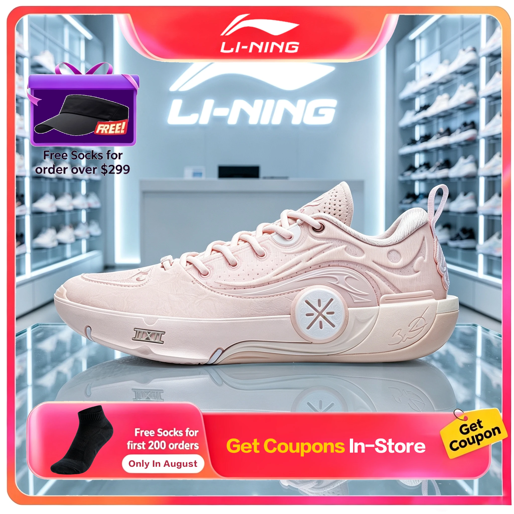 Li Ning Way of Wade 12 Curry Moment WOW12 Men Basketball Shoes Professional Competition Sneakers