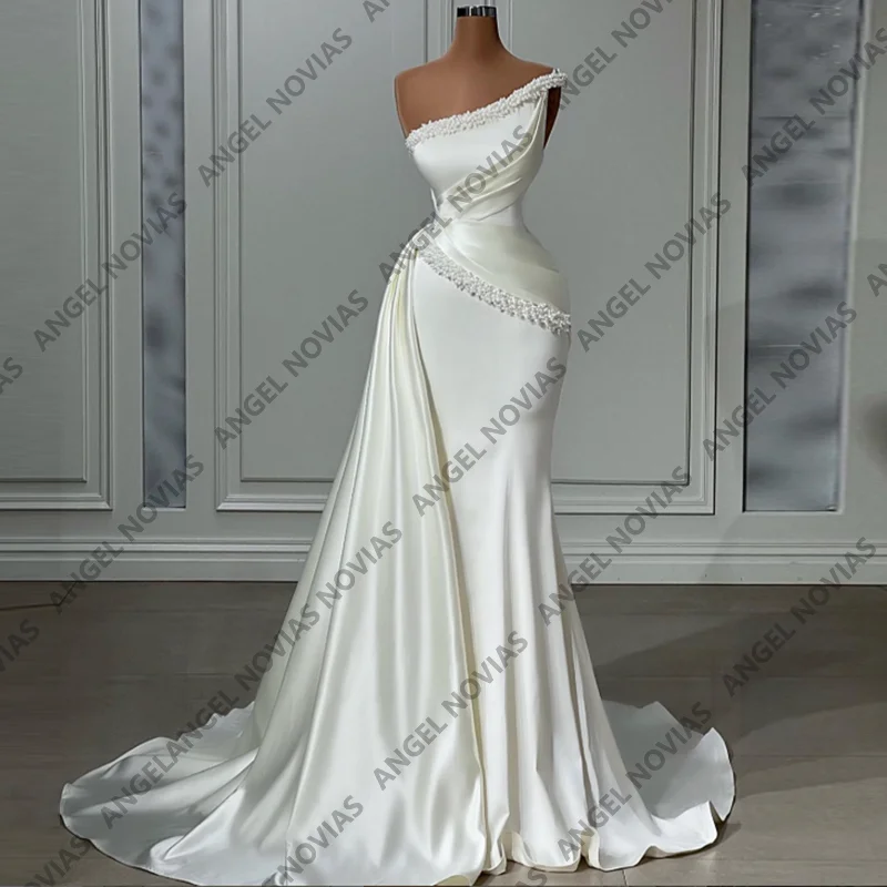 فساتين زفاف حورية البحر العربية السعودية بكتف واحد فستان زفاف مع تنورة قابلة للانفصال ثوب زفاف فيستدوس دي نوفيا بودا