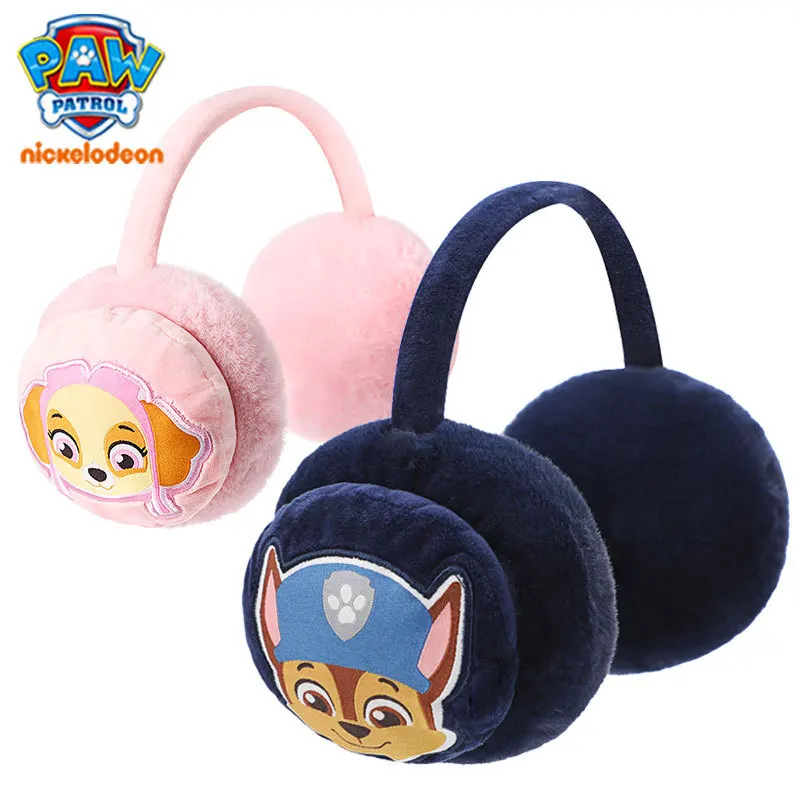 Hot Genuine Paw Patrol Skye Chase Winter Earmuff Gloves Plush Ear Warmth Stuffed Mittens Boy Girl Kids Children Christmas gift