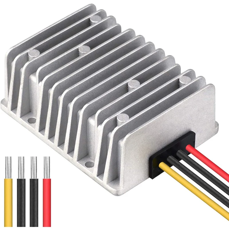 DC-DC  96V 100V 108V to 12V 15A 20A Step-down Model 20-120V to 12V 20A 300W Buck Model Waterproof Enlarged Aluminum Shell