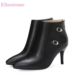 Brand New Glamour Black Brown Women Ankle Boots Sexy High Stiletto Heels Lady Shoes LS918 Plus Big Small Size 10 30 43 48