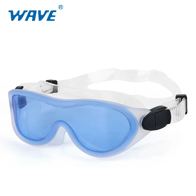 WAVE Adult Men's and Women's HD Large Frame Swimming Goggles HD Silicone Large Frame Fashion Swimming Goggles