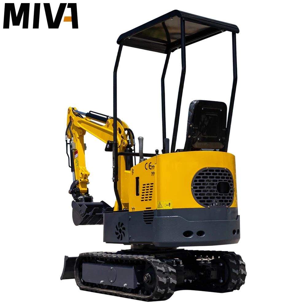 Cheap 1ton Mini Excavator Earth-Moving Multi Function Machinery With Thumb Bucket Construction Small Home Excavator Customized