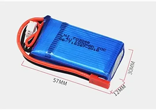 Akumulator Li-po 7.4V 1000mAh 20C do WLtoys V262 V353 V912 X600 RC Helicopter Quadcopter Czterokierunkowy pilot zdalnie sterowany do kul wodnych